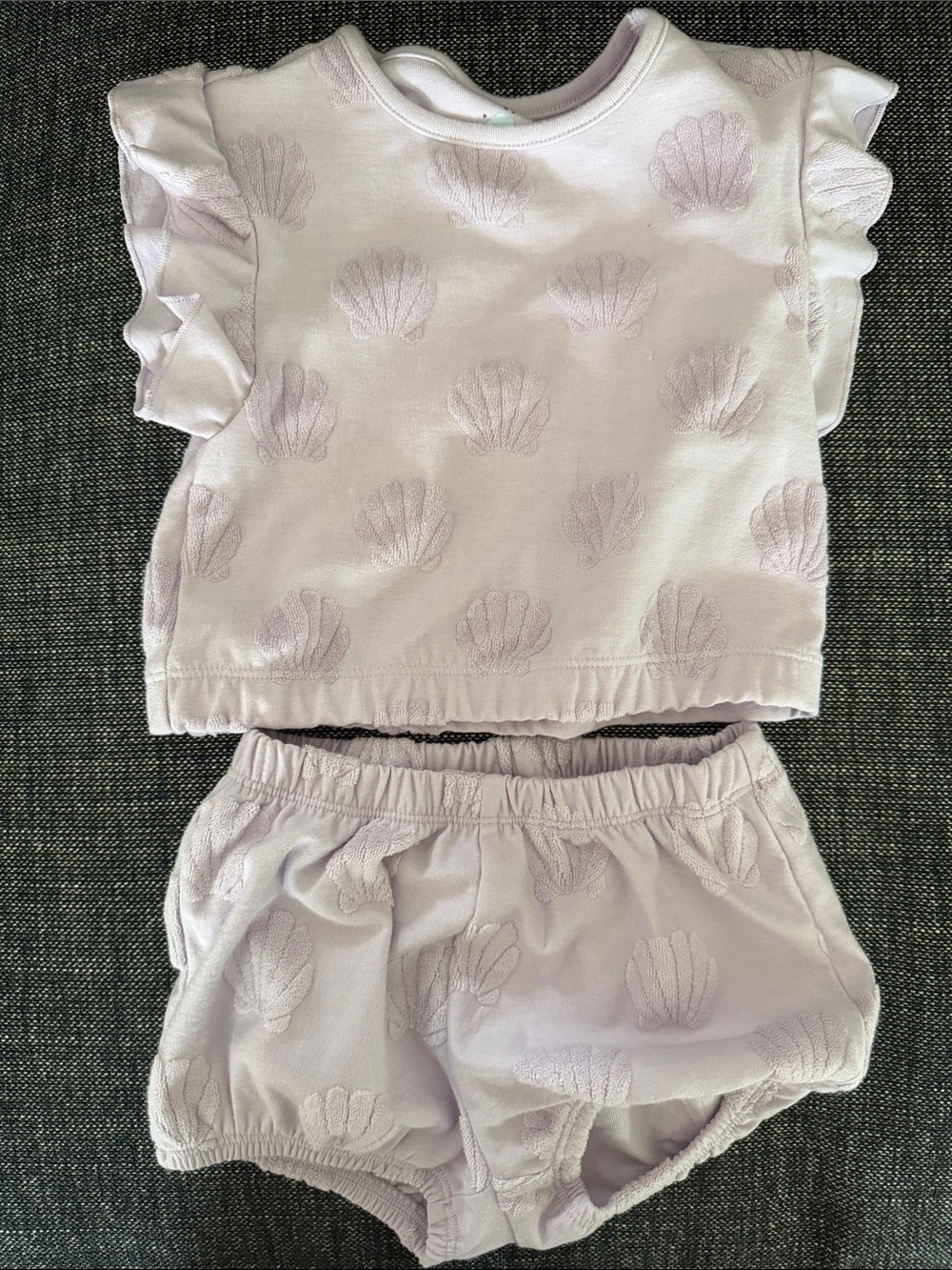 cloud island Lilac Baby Top & Shorts Set